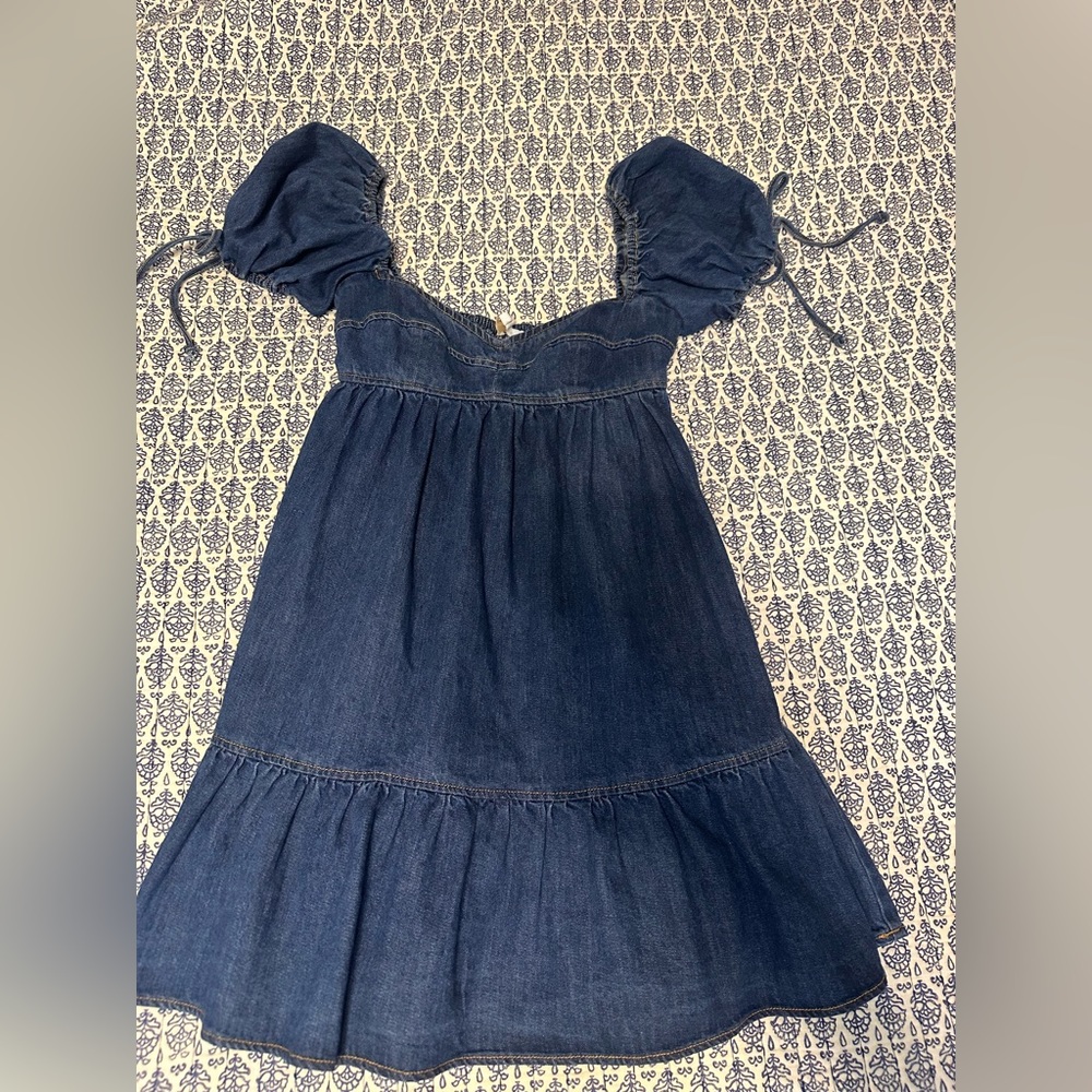 Denim mini dress size small